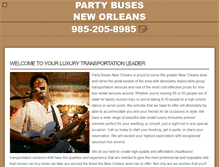 Tablet Screenshot of partybusesneworleans.com